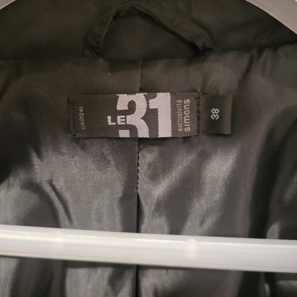 SIMONS Le31 Fashion Nylon Trench Coat with Side Zippers & Elastic Cuff - Picture 5 of 8